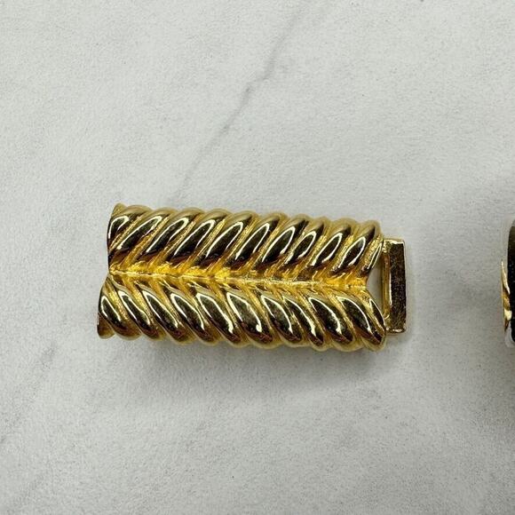 Vintage Gay Boyer Gold Silver Tone 2 Piece Interlocking Belt Buckle ✨ main image 6